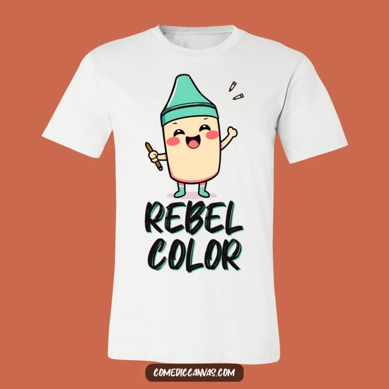 Funny Crayon T-Shirt: Wear Your Rule-Breaking Art with Bold, Colorful Joy