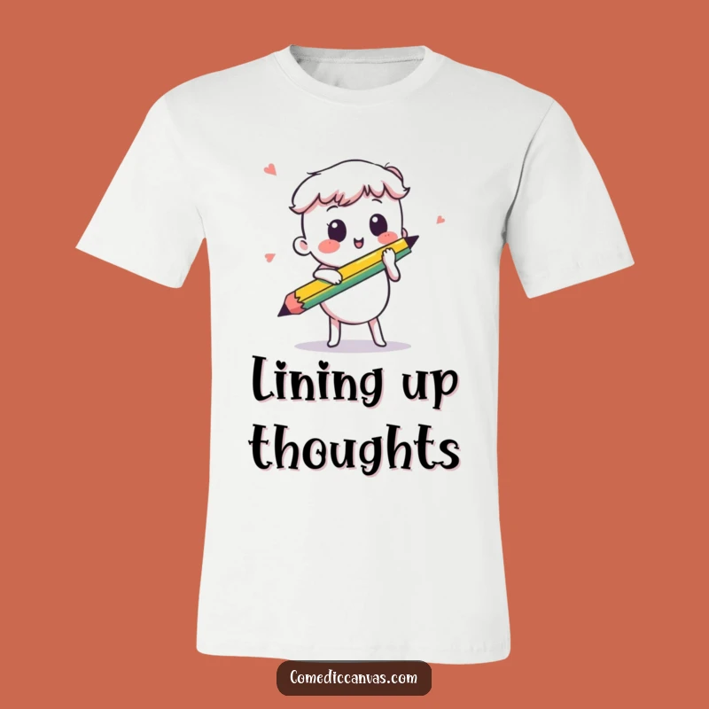 Funny Kawaii Pencil T-Shirt: Energetic Sketch Tee, Ideal Funny Gift for Creatives!