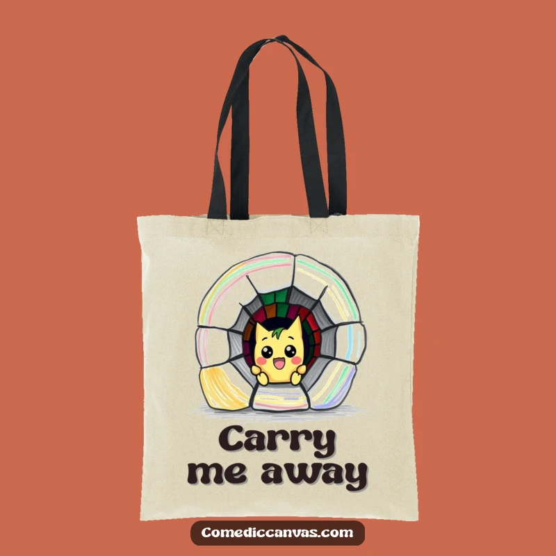 Funny Crayon Escape Tote Bag: Carry Your Humor with this Artist Design