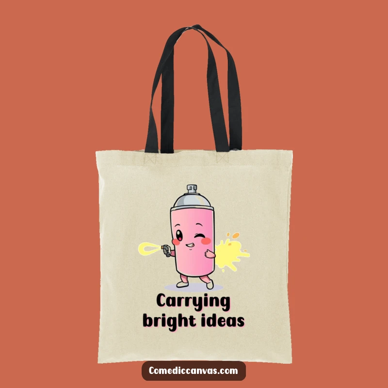 Funny Spray Paint Can Trail Tote Bag - Artistic Carry-All Gift