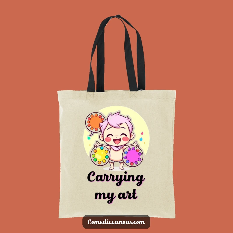 Funny Artist Tote Bag - Carry Your Colors with Humor Gift Idea
