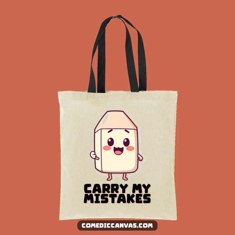 Funny Happy Eraser Surprise Tote Bag - Carry-All Gift