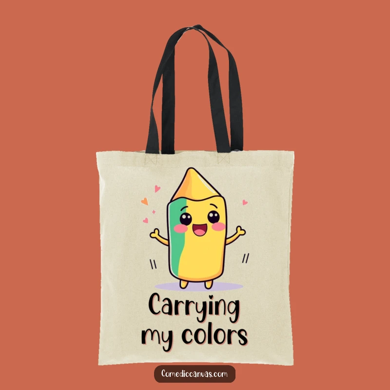 Funny Kawaii Crayon Tote Bag - Hilarious Art Supply Gift