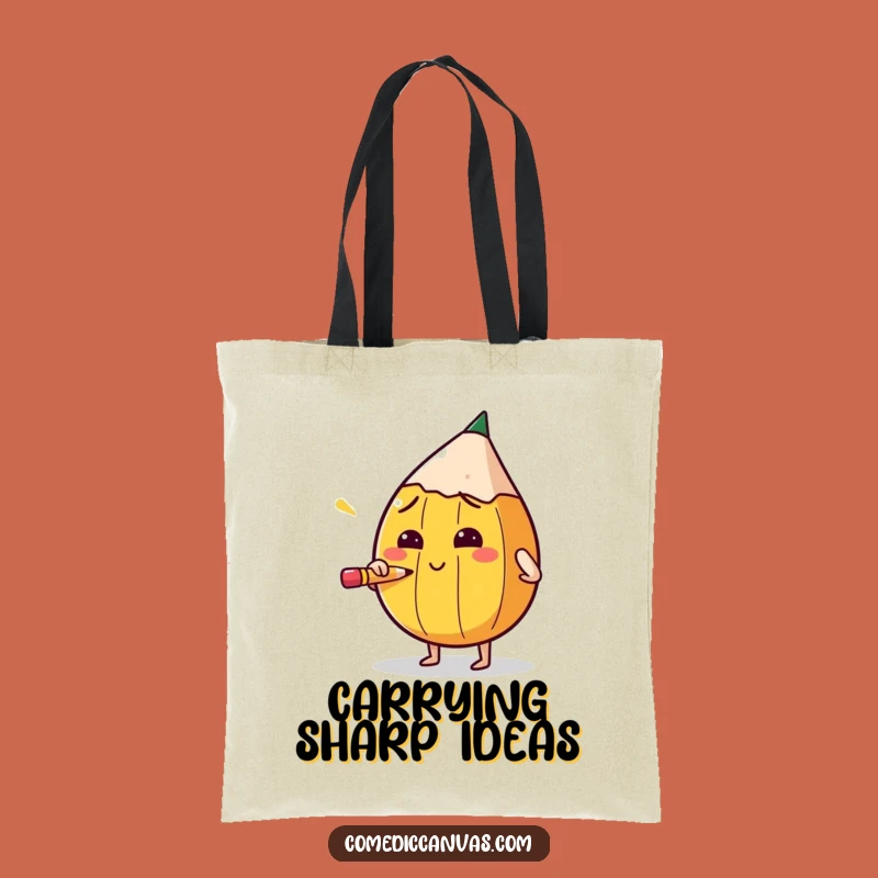 Funny Pencil Sharpening Tote Bag: Carry Your Focus Everywhere