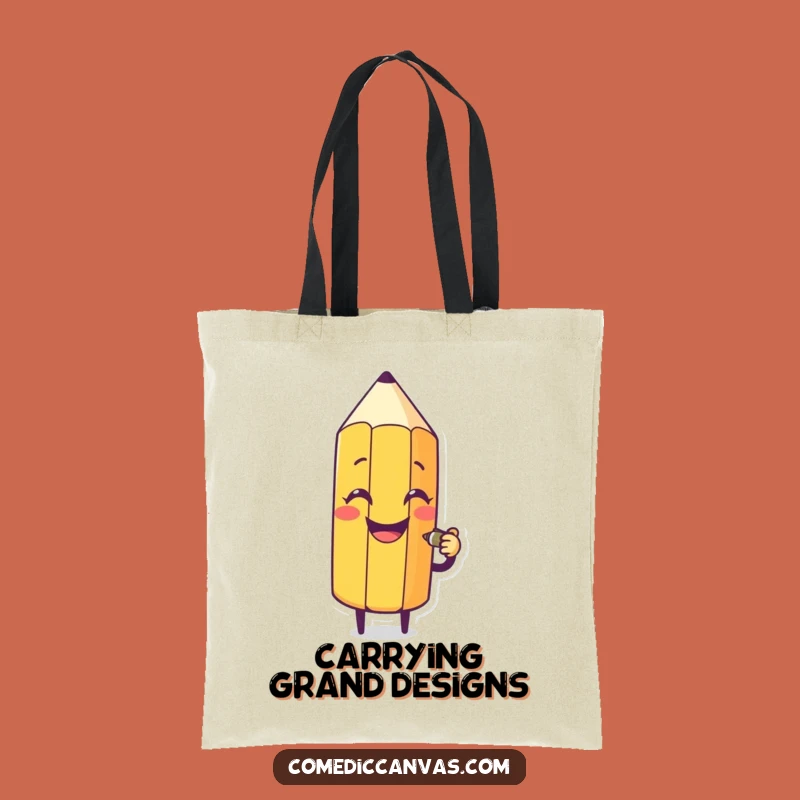 Funny Pencil Sketch Tote Bag - Practical Art & Hilarious Carry-all