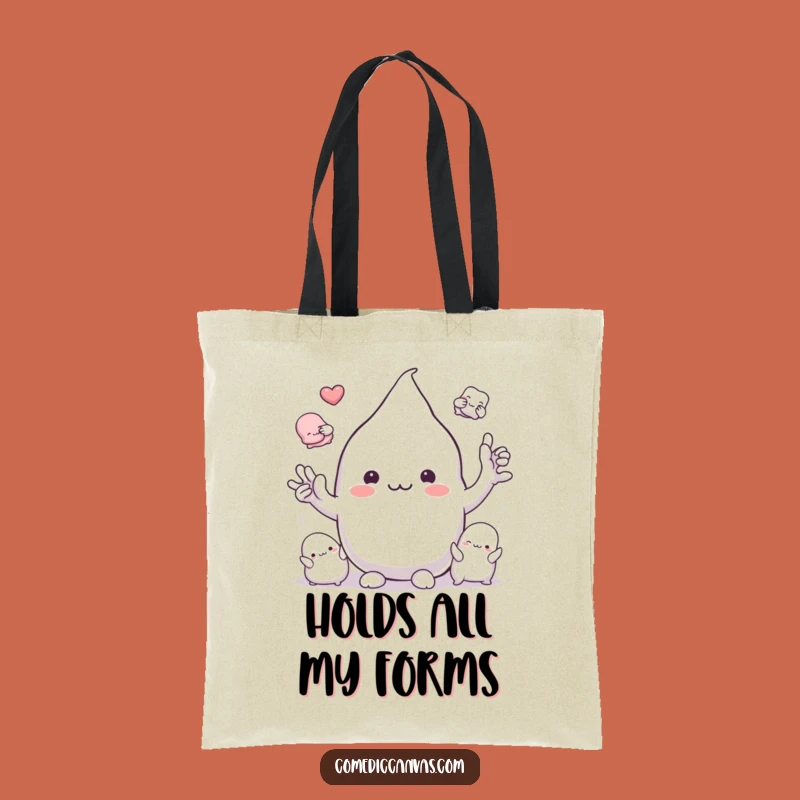 Funny Playful Clay Blob Tote Bag - Large, Humorous Art Supply Carrier Gift