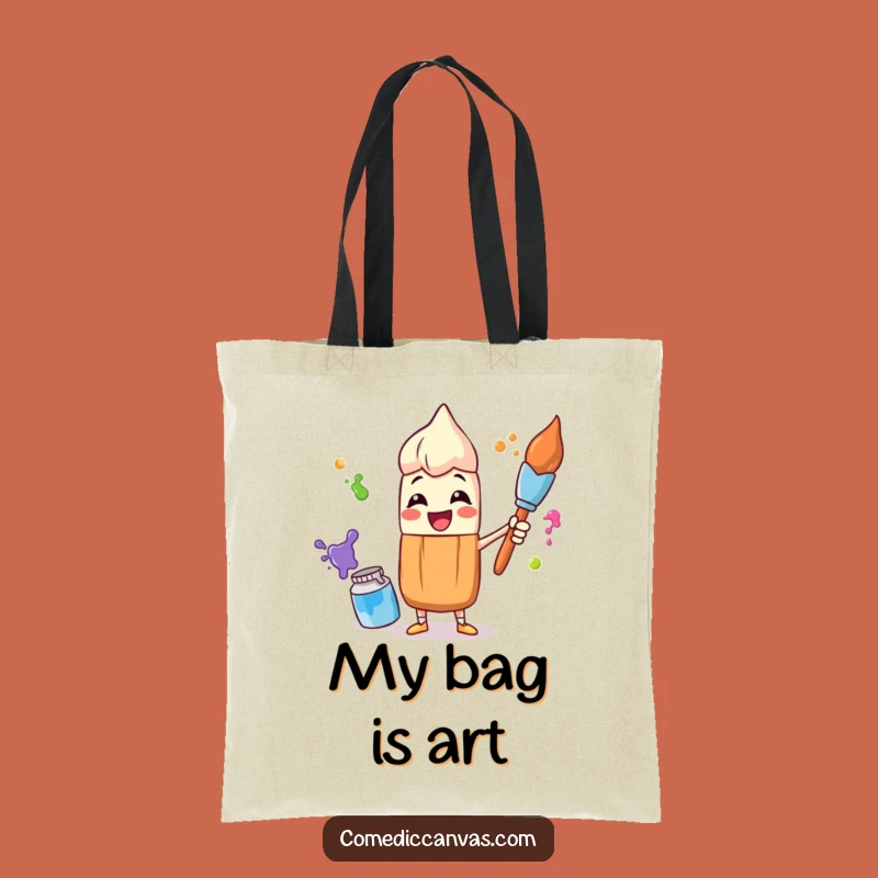Funny Paintbrush Juggling Tote Bag - Stylish & Hilarious Art Carry-all
