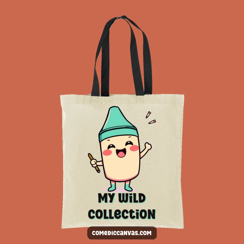 Funny Crayon Tote Bag: Carry Your Art Supplies with Colorful, Rule-Breaking Style